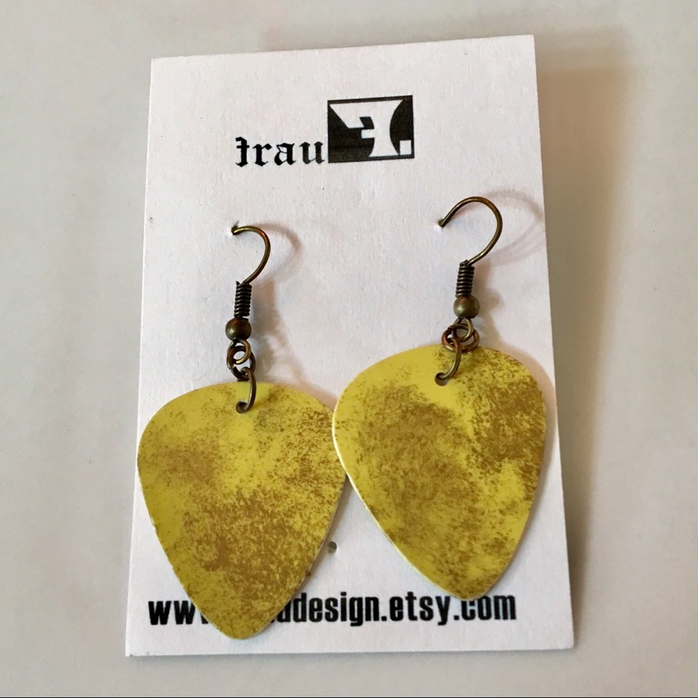 Upcycled Guitar Pick Earrings
